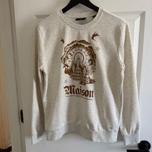 Madison Cream Sweatshirt with Brown Graphic